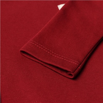 Новый год.Боди с длинным рукавом Крошка Я Cherry Red, рост 74-80, вишневый