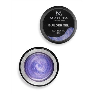 Manita Professional Гель моделирующий для ногтей с хлопьями юки / Builder Gel Euphoria №06, 15 мл