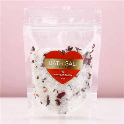 Соль для ванны с лепестками роз Bath salt, 150 г, ЧИСТОЕ СЧАСТЬЕ