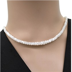 Бусы из Лунного камня адуляра рондель огранка на увеличение, 42см, 12,9г.