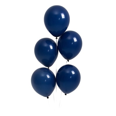 Шар латексный 9“, пастель, набор 100шт, цвет темная ночь (night blue)
