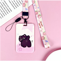 Футляр для карт на ленте "Star сat and hearts", worth