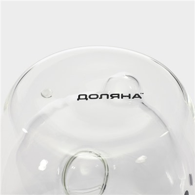 Стакан Доляна «Медведь», 200 мл, 9×9 см, с двойными стенками, стекло, прозрачный