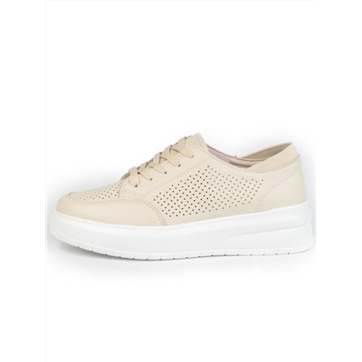 05-HY14-1D BEIGE Кроссовки женские (натуральная кожа)