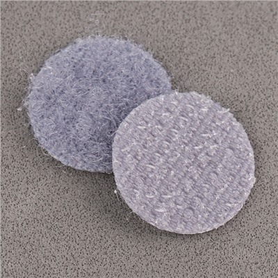 Липучка на клеевой основе «Круг», набор 55 шт., размер 1 шт.: 1.5×1.5 см, цвет серый