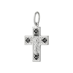 Крест из серебра литье частичное чернение