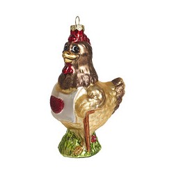 Курочка "Куриный дворик"  (стекло) 8,5х7х13,5 см