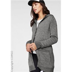 Strickjacke Mit Kapuze