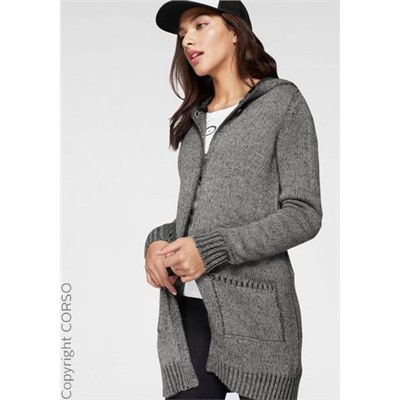 Strickjacke Mit Kapuze