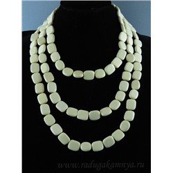 Бусы деревянные квадрат 15мм, 180см