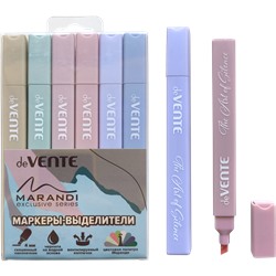 Набор текствыделителей 6цв "deVENTE. Marandi" скошенный наконечник 1-4мм 5045403/12/Китай