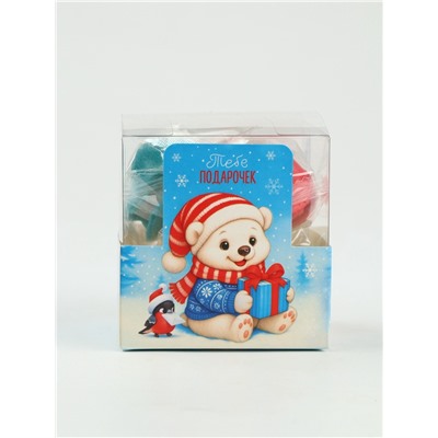 Печенье с предсказанием цветное в PVC-коробке «Счастливого года», 4 шт.