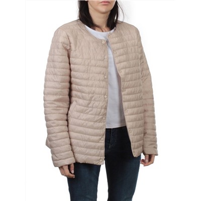 K-527 BEIGE Куртка демисезонная стеганая женская (70 гр. холлофайбер)