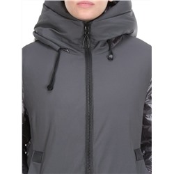 2235 GREY-GREEN Пальто женское зимнее AKIDSEFRS (200 гр. холлофайбера)