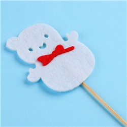 Шпажки для канапе новогодние «Снеговик», набор 3 шт.