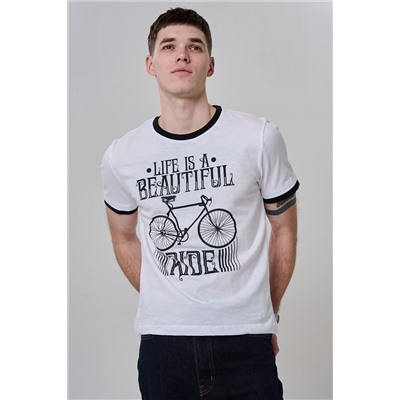 Футболка мужская белая М102