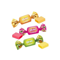 «Strike», жевательная конфета со вкусами манго, маракуйи и персика, 1 кг