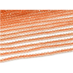 Бусины из шпинели шарик гр.3мм цв.рыжий, 40см, 130 бусин