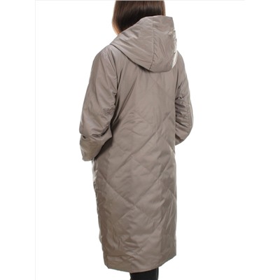 22098 DK.BEIGE Куртка демисезонная двухсторонняя женская (80 гр. синтепон)