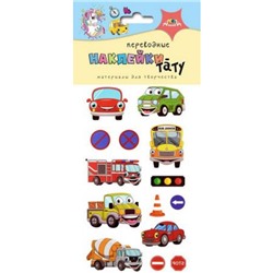 Наклейки ТАТУ переводные "Машинки" 7,3х17 см С3816-15 АппликА