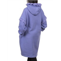 2247 VIOLET Толстовка-платье женская (85% хлопок, 10% полиэстер, 5% спандекс)