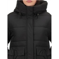 3335 BLACK Куртка зимняя облегченная женская (150 гр. холлофайбер)