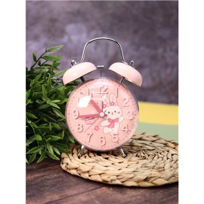 Часы-будильник «Clear wake-up with animals», pink bunny (17,5х11,5 см)