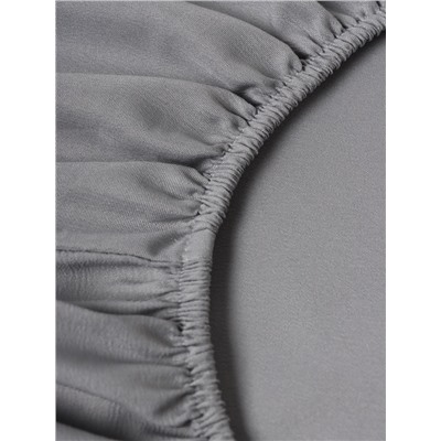 Простыня на резинке LoveLife 180*200*25 см, цв.серый, жатка, 100% п/э, 100гр/м2