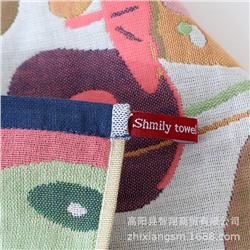 Fuchsia cartoon breathable gauze scarf, wholesale