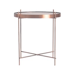 Столик Josen, Ø43 см, розовый/медный