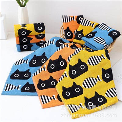 Cotton gauze towel, children's scarf for kindergarten, wholesale