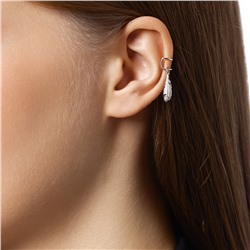 Серьга родированная серебро 925*