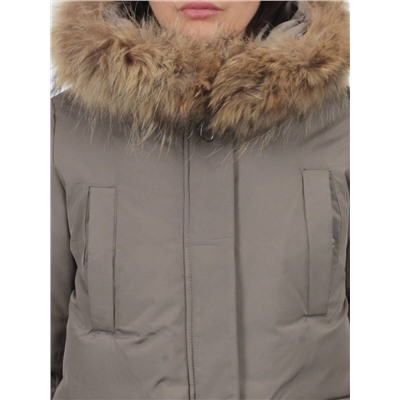 7368 GRAY/GREEN Куртка зимняя женская (200 гр. холлофайбер)