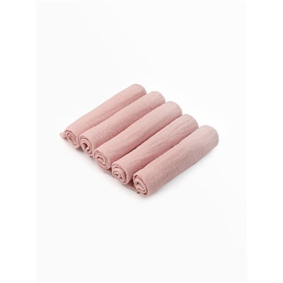Набор платочков Крошка Я Strawberry cream 20*20 см-5 шт, муслин, 100 % хлопок
