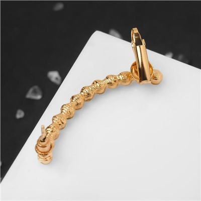 Серьга кафф «Луна», цвет белый в золоте