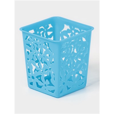 Корзина для хранения «Цветы», пластик, 9×9×10 см, МИКС