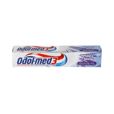 Зубная паста Odolmed3 White and Shine , очистка микрочастицами,  75 мл