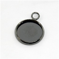 Сеттинг для кулона 12мм черный