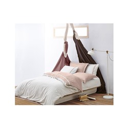 2 сп. Евро Комплект Постельного Белья Cotton Saten New Basic Pudra Çift - EcoCotton