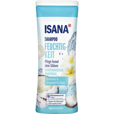 ISANA Shampoo Feuchtigkeit Шампунь улажняющий с кокосовой водой, 300 мл