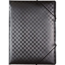 Папка с резинкой A4 "deVENTE. TOTAL BLACK" 400мкм 3 клапана черная 3070313/12/Китай