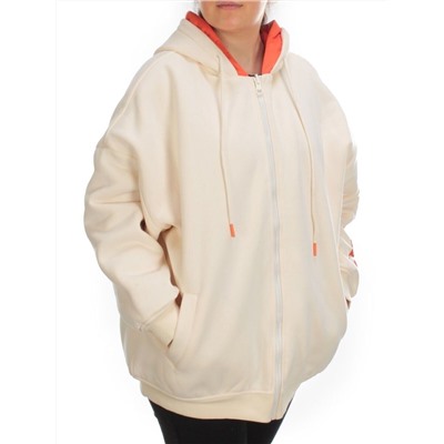 2562 BEIGE/ORANGE Худи женское (50 гр. синтепон)