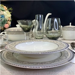 145-371 Набор из 6 глубоких тарелок 23см.  ЭЛЕГАНТ в под.уп.(х6)Костяной фарфор