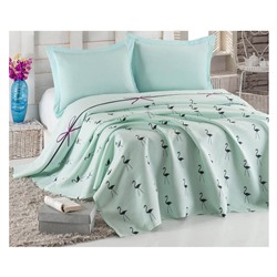 2 сп. Евро 200x235 см. Покрывало Вафельное Flamingo Mint