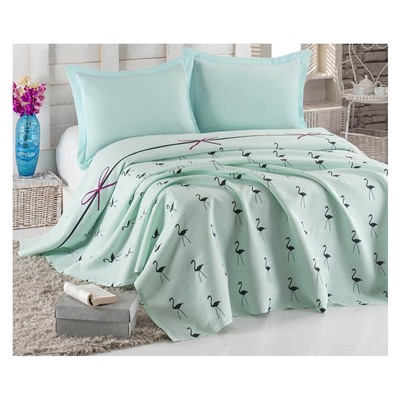 2 сп. Евро 200x235 см. Покрывало Вафельное Flamingo Mint