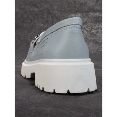 03-PDD153-2 GRAY/BLUE Полуботинки женские (натуральная кожа)