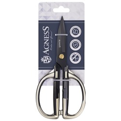 КУХОННЫЕ НОЖНИЦЫ ЦВЕТ ГРАФИТ, ГАЛЬВАНОПОКРЫТИЕ, 19,5СМ (МАЛ=12ШТ)