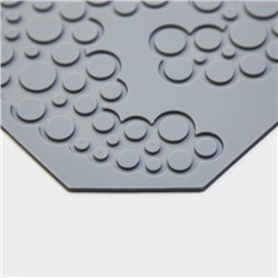 Коврик для айсинга Доляна «Пузыри», силикон, 18.5×14×0.3 см, серый