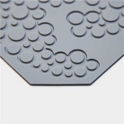 Коврик для айсинга Доляна «Пузыри», силикон, 18.5×14×0.3 см, серый