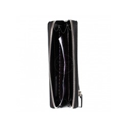 Портмоне женское Croco-ПР-956 натуральная кожа 3 отд,  11 карм,  черный флотер (40)  213737